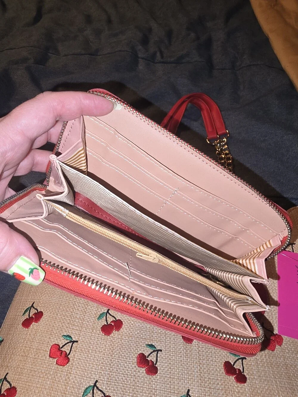NWT Betsey Johnson Cherry Tote with Matching Wallet